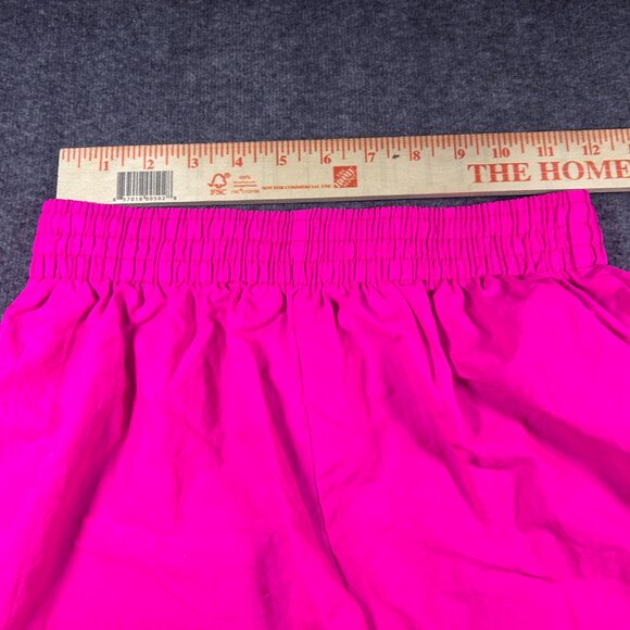 Vintage Original 1980s 1990s PACIFIC CONNECTIONS Basic Nylon Neon Pink Shorts M - Picture 2 of 6